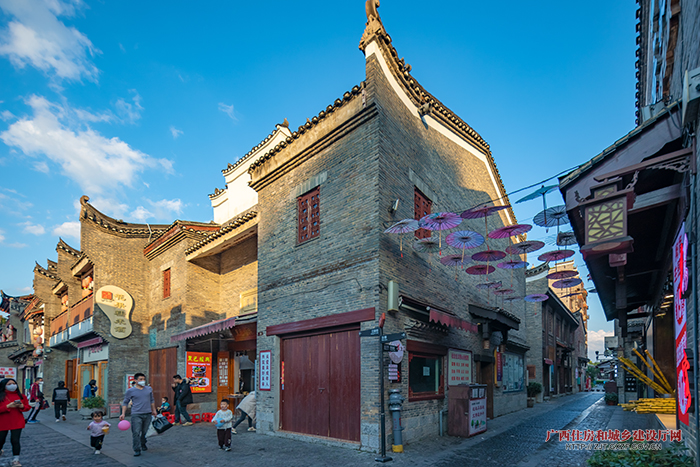 A scenic view of Guilin Lewancun Gujianzhuqun