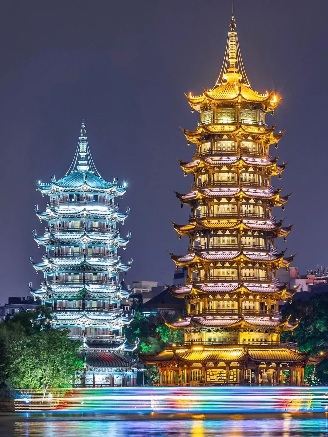 A scenic view of Guilin Lewancun Gujianzhuqun