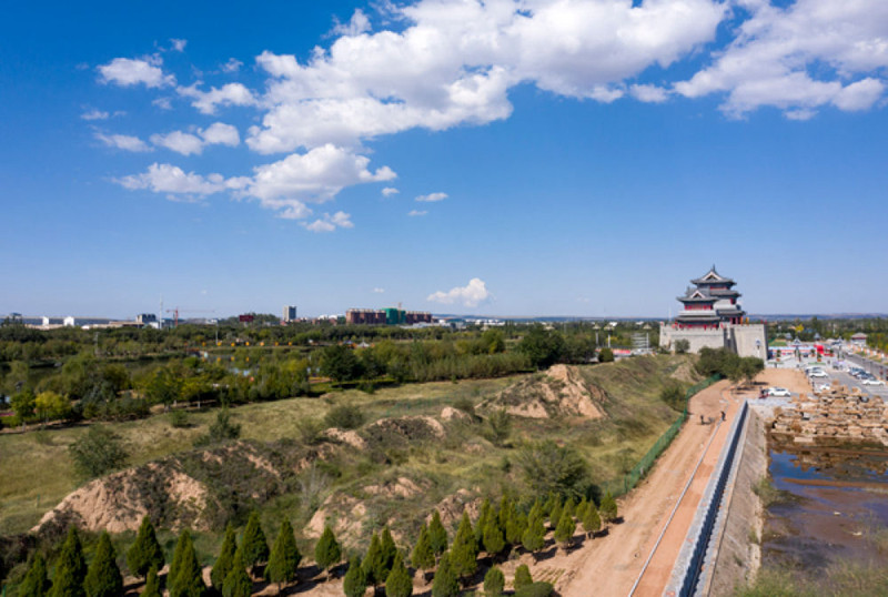 A scenic view of Guyuan Changcheng Qinchangcheng Yizhi