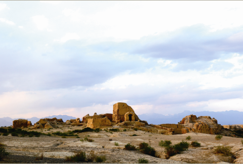 A scenic view of Hami Baiyanggou Fosi Yizhi