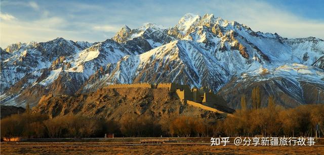 A scenic view of Hami Dahe Gucheng