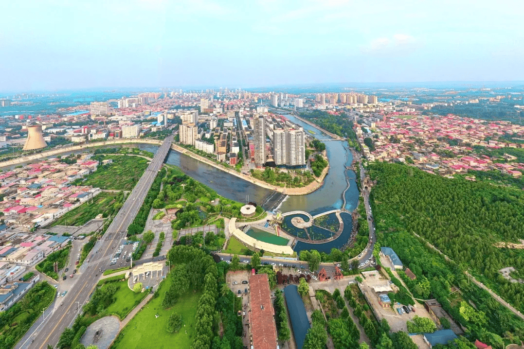 A scenic view of Handan Fuyang River West Eight Sluices