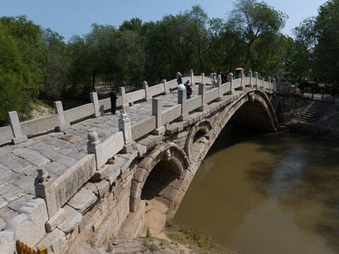A scenic view of Handan Hongji Bridge