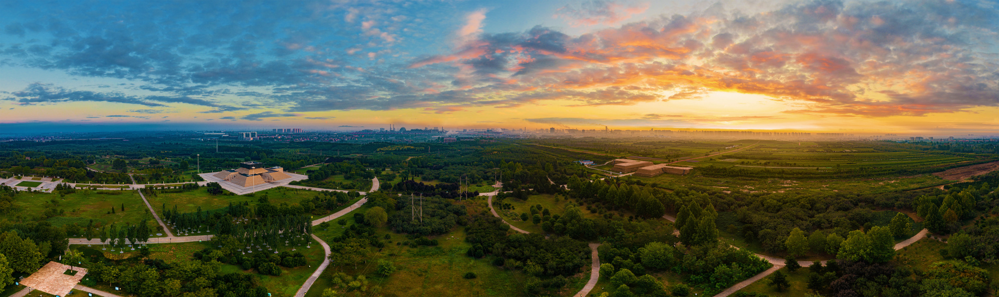 A scenic view of Handan Jiangou Site