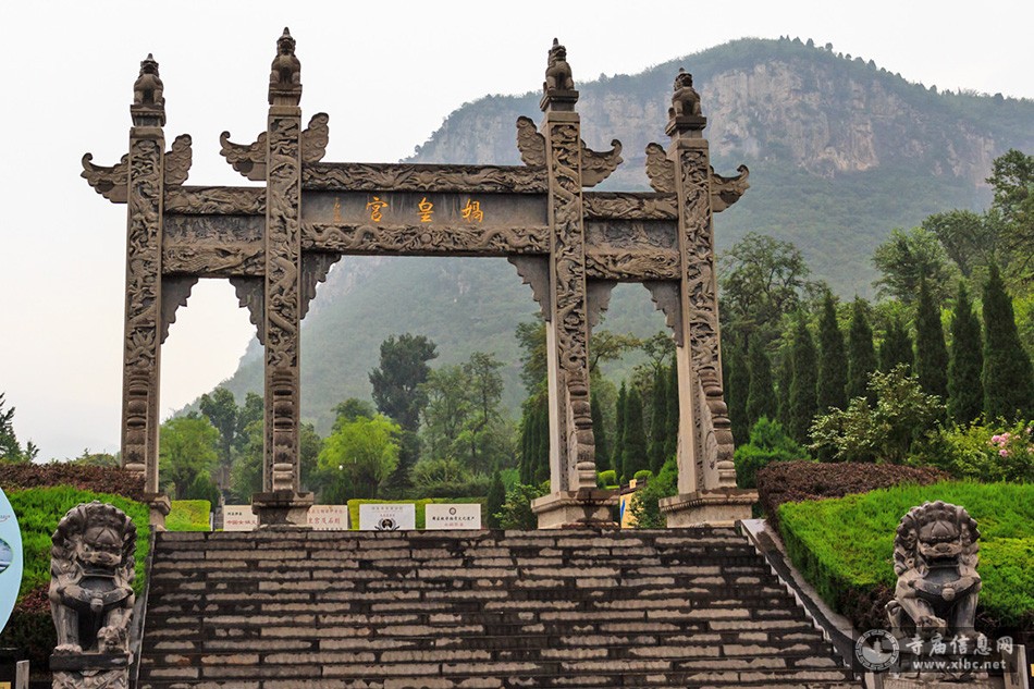A scenic view of Handan Jiujiang Shengmu Temple