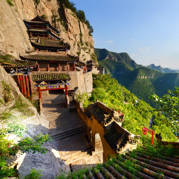 A scenic view of Handan Wahuang Palace And Stone Carvings