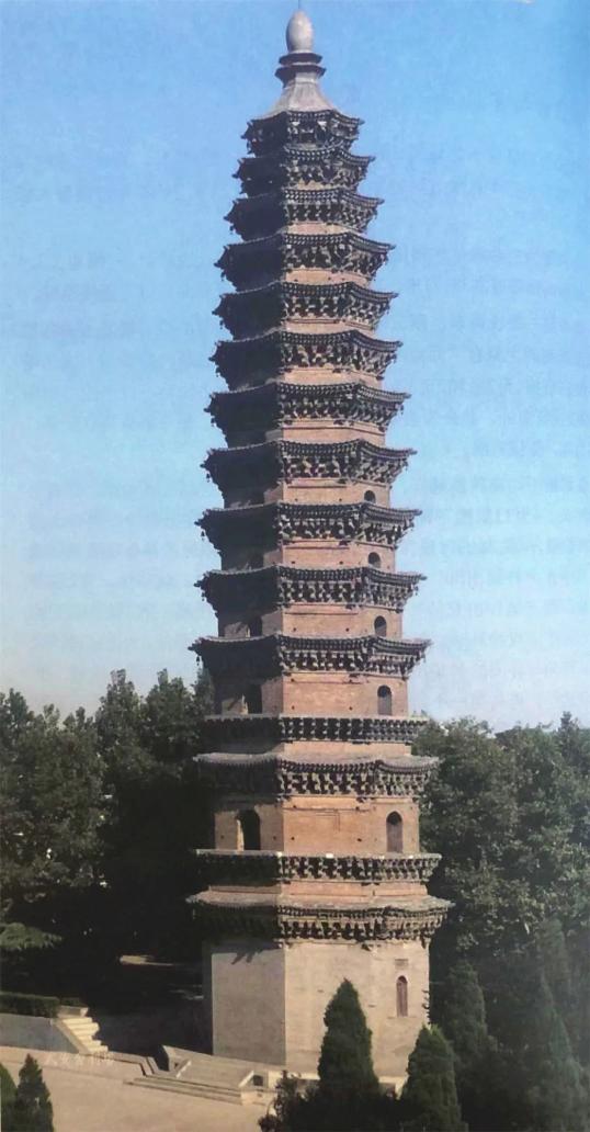 A scenic view of Handan Wu An Relic Pagoda
