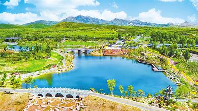 A scenic view of Handan Zhao King Mausoleums