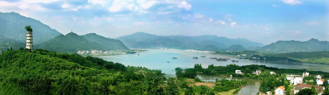 A scenic view of Hangzhou Meicheng Nanfengta He Beifengta