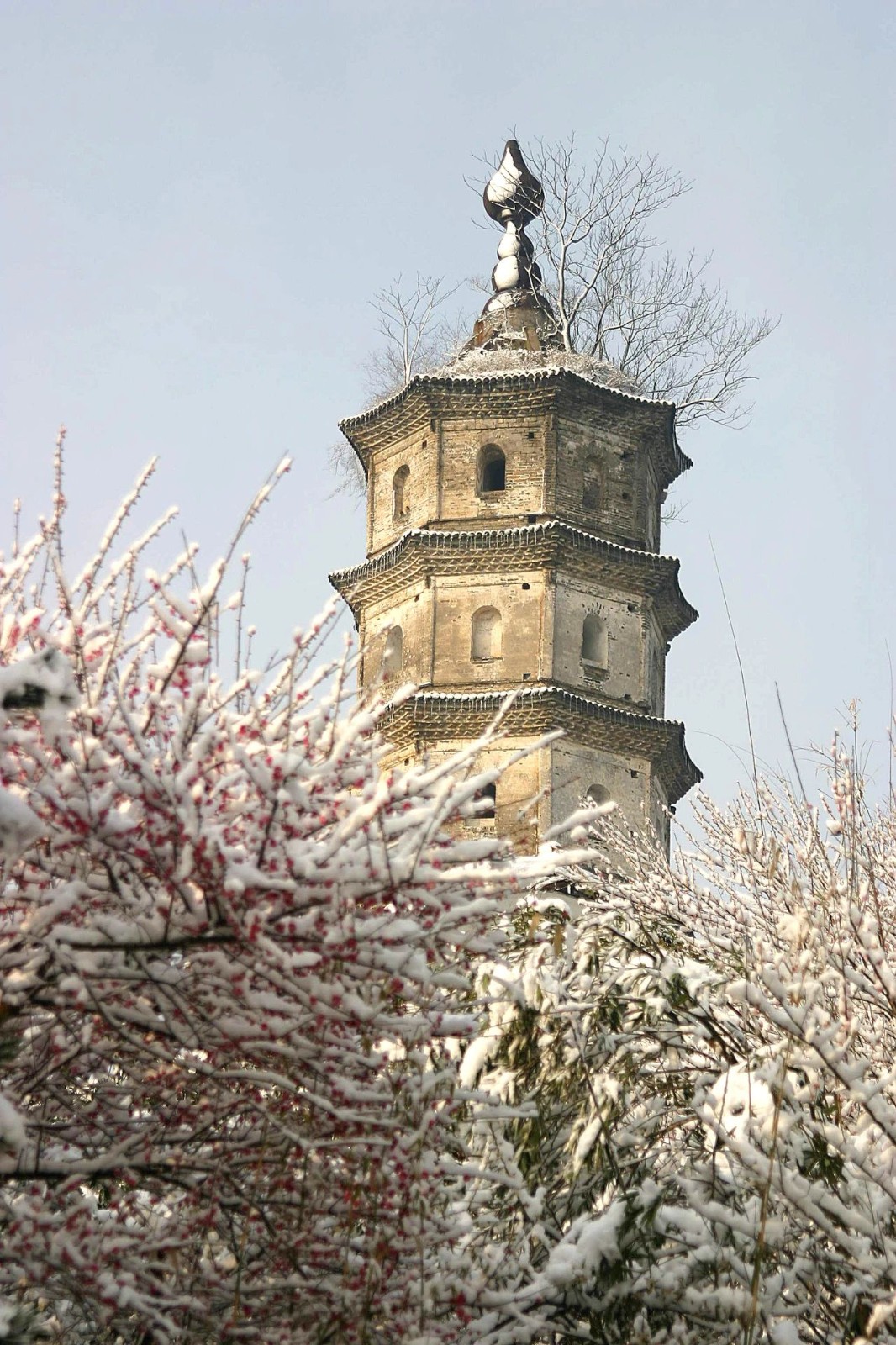 A scenic view of Hangzhou Meicheng Nanfengta He Beifengta