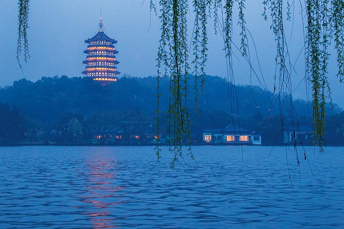 A scenic view of Hangzhou Xihu Shijing
