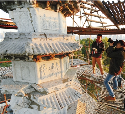 A scenic view of Hangzhou Zhakou Baita