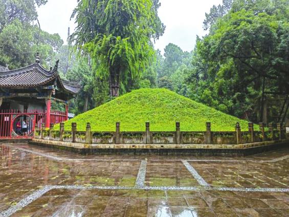 A scenic view of Hanzhong Mianxian Wuhou Shrine
