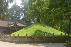 A scenic view of Hanzhong Wuhou Tomb
