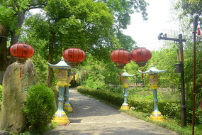 A scenic view of Hanzhong Wuhou Tomb