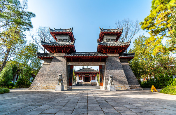 A scenic view of Hanzhong Zhang Qian Tomb