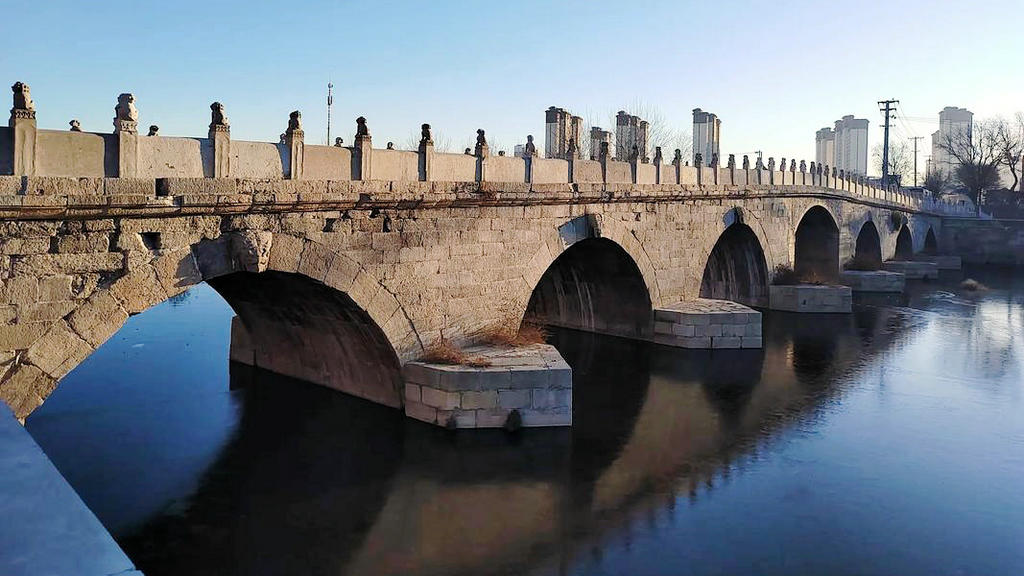 A scenic view of Hengshui Anji Bridge