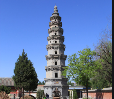 A scenic view of Hengshui Baoyun Pagoda