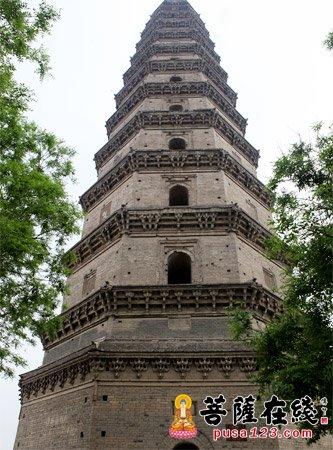 A scenic view of Hengshui Kaifu Temple Relic Pagoda