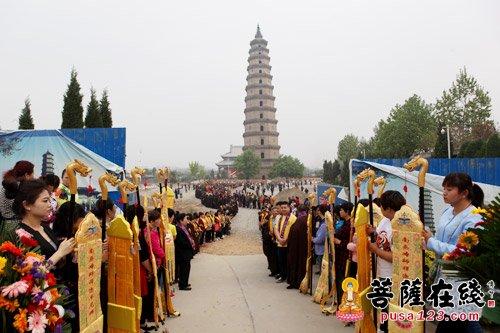 A scenic view of Hengshui Kaifu Temple Relic Pagoda