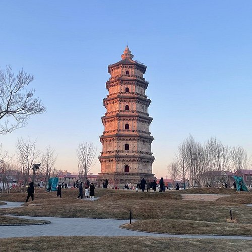 A scenic view of Hengshui Qinglin Temple Pagoda