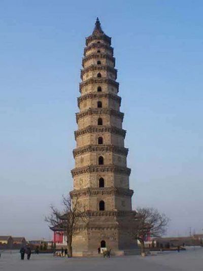 A scenic view of Hengshui Qinglin Temple Pagoda