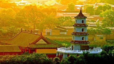 A scenic view of Hengshui Qinglin Temple Pagoda