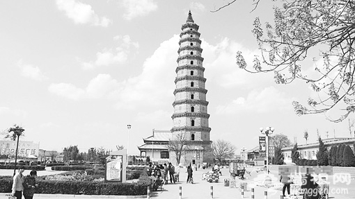 A scenic view of Hengshui Qinglin Temple Pagoda
