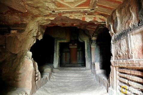 A scenic view of Heze Jinshan Han Muqun