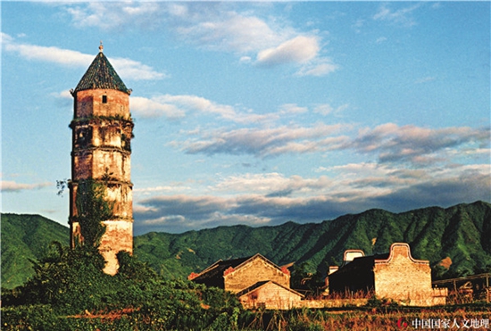 A scenic view of Hezhou Linhe Gucheng