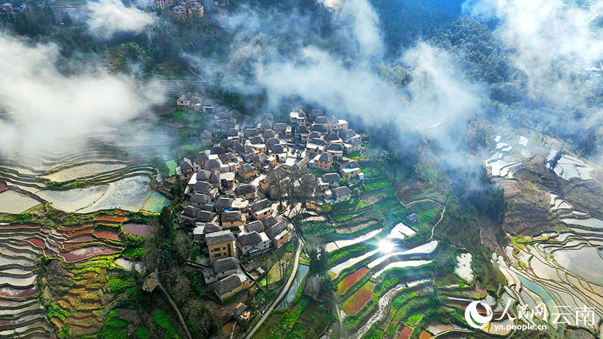 A scenic view of Honghe Hani Titian