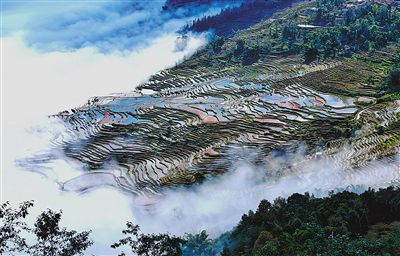 A scenic view of Honghe Hani Titian