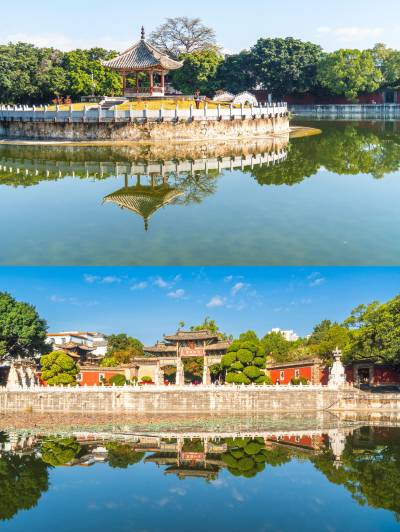 A scenic view of Honghe Jianshui Wenmiao