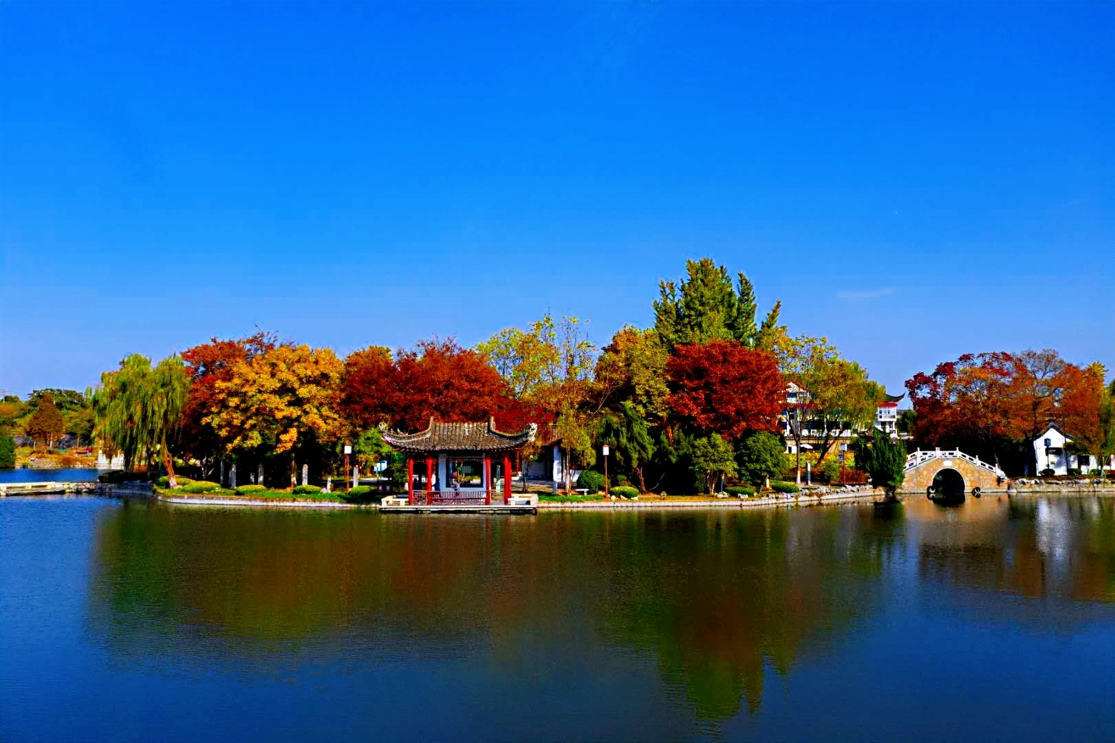 A scenic view of Huaian Wentongta