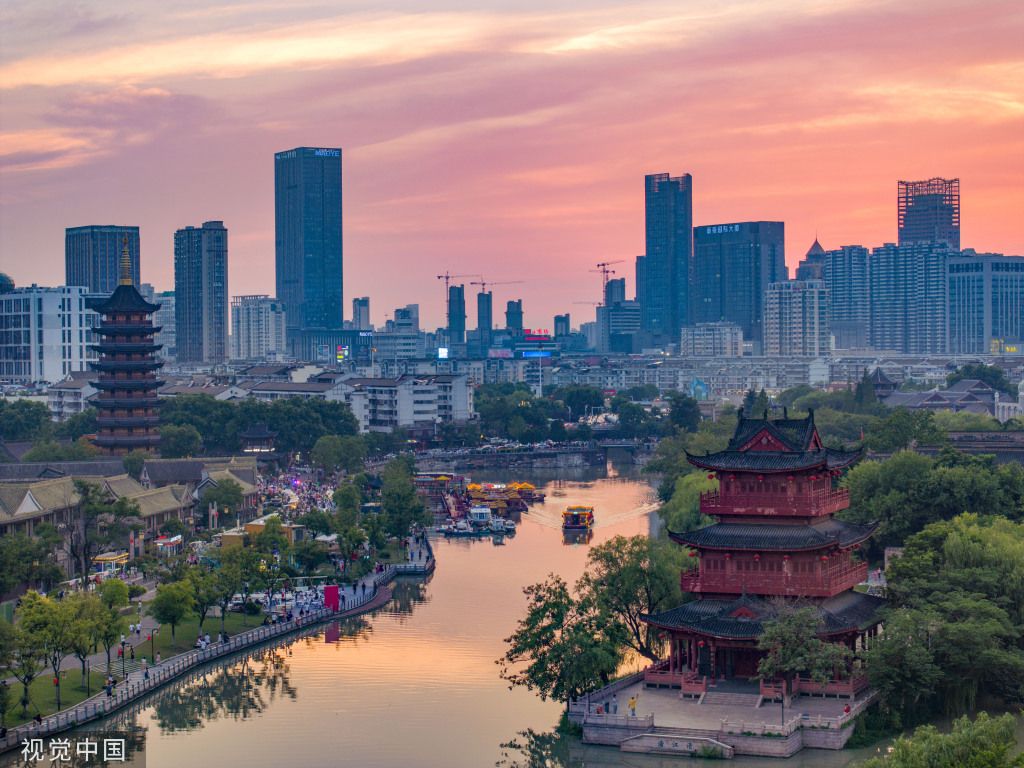 A scenic view of Huaian Yueta