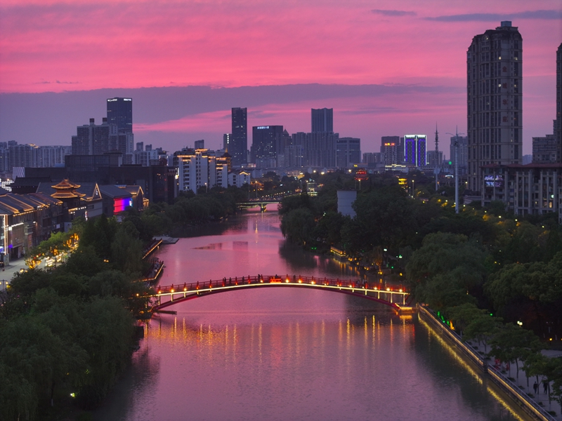 A scenic view of Huaian Yueta