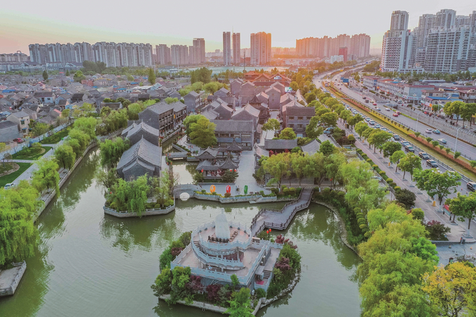 A scenic view of Huaian Zhonggong Zhongyang Huazhong Fenju Jiuzhi