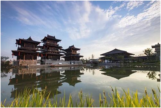 A scenic view of Huaibei Dayunhe Suixi Baishancun Gudao