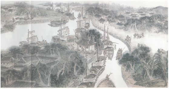 A scenic view of Huaibei Dayunhe Suixi Baishancun Gudao