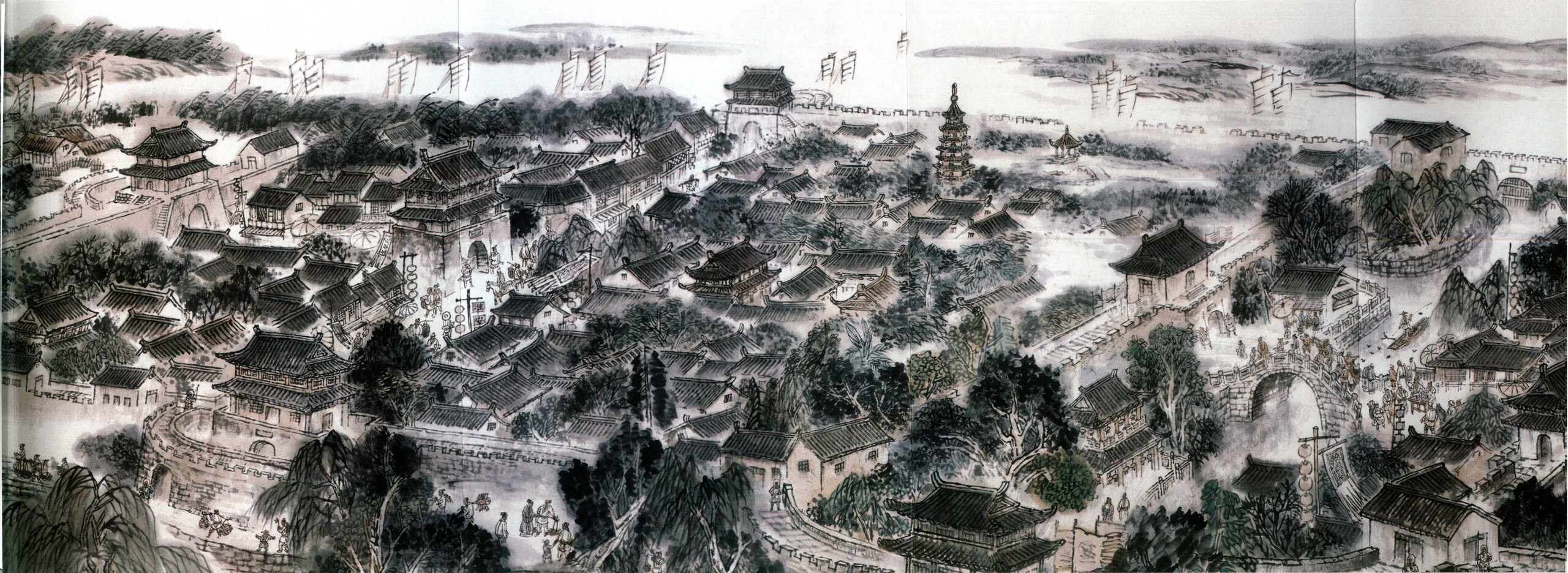 A scenic view of Huaibei Dayunhe Suixi Baishancun Gudao