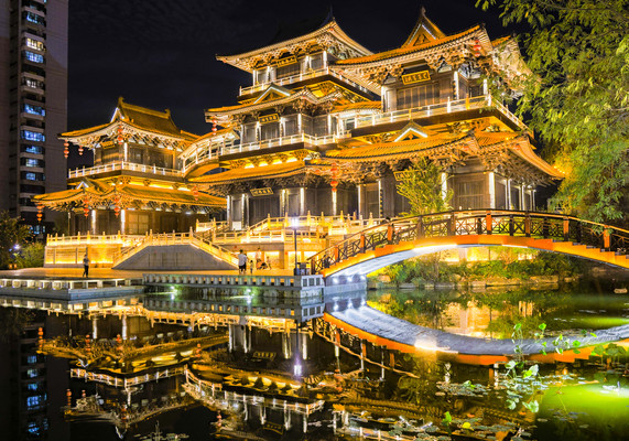 A scenic view of Huaibei Dayunhe Suixi Baishancun Gudao