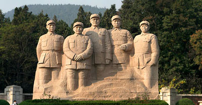 A scenic view of Huaibei Huaihaizhanyi Zongqianwei Huadong Yezhanjun Zhihuibu Jiuzhi