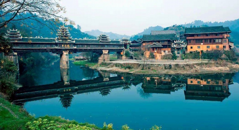 A scenic view of Huaihua Pingtan Fengyuqiao