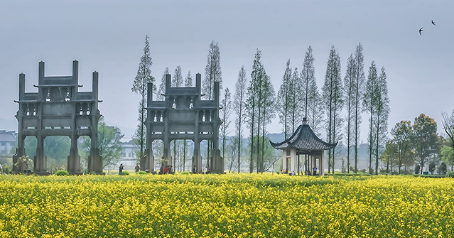 A scenic view of Huangshan Choushu Paifangqun