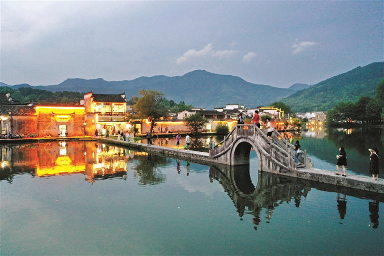 A scenic view of Huangshan Hongcun Gu Jianzhuqun