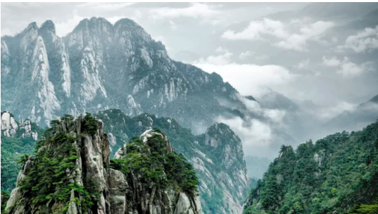 A scenic view of Huangshan Huangcun Jinshidi