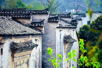A scenic view of Huangshan Nanping Cun Gu Jianzhuqun
