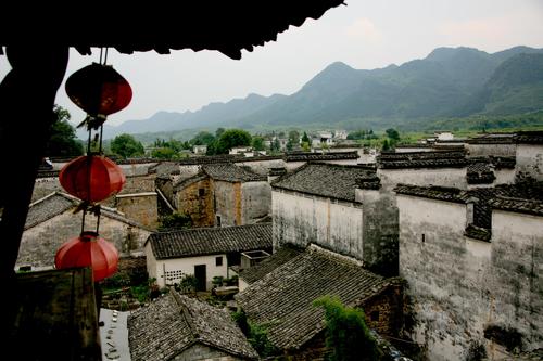 A scenic view of Huangshan Nanping Cun Gu Jianzhuqun