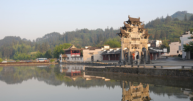 A scenic view of Huangshan Xidi Cun Gu Jianzhuqun
