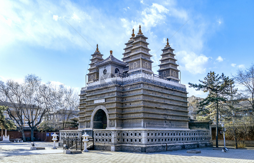 A scenic view of Huhehaote Jingangzuoshelibaota
